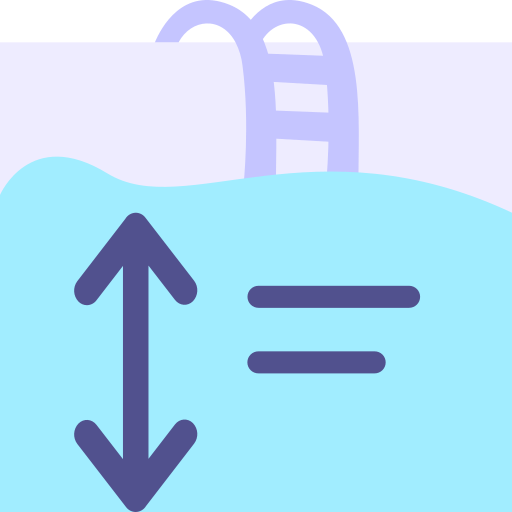 profundidad de la piscina Generic Flat icono