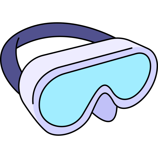 occhiali da nuoto Generic Thin Outline Color icona