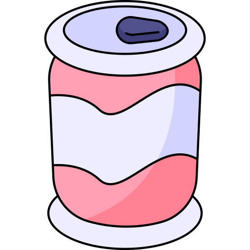 lattina di soda Generic Thin Outline Color icona