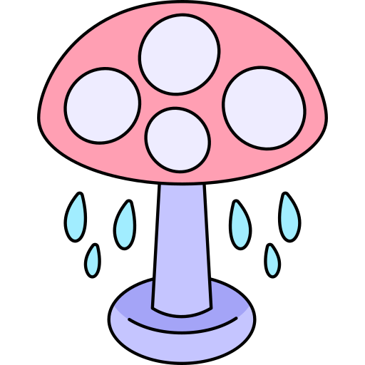 キノコ Generic Thin Outline Color icon