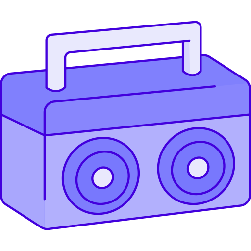estéreo portátil Generic Blue icono