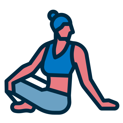 postura de yoga Generic Outline Color icono