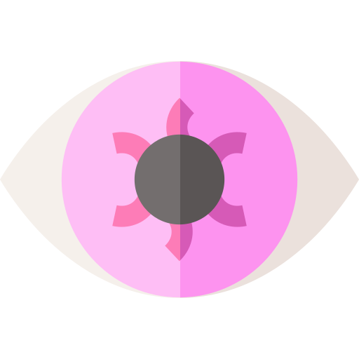 красный глаз Basic Straight Flat иконка