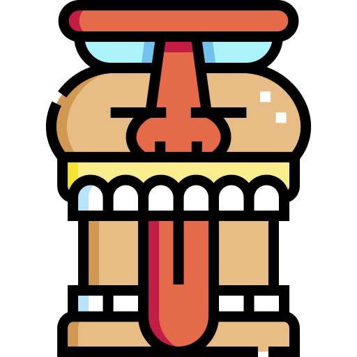 Tiki Detailed Straight Lineal color icon