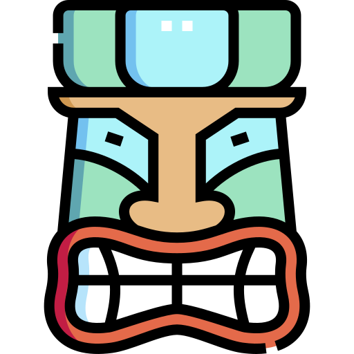 tiki Detailed Straight Lineal color icon