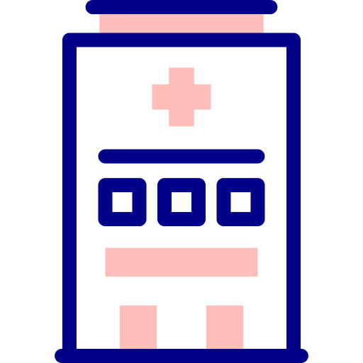 Hospital Detailed Mixed Lineal color icon