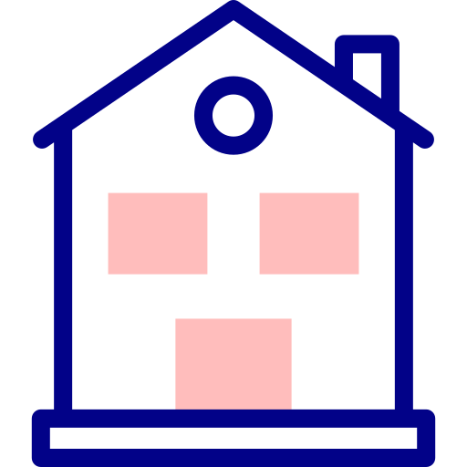 haus Detailed Mixed Lineal color icon