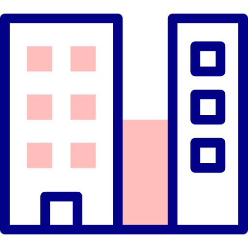 edificio Detailed Mixed Lineal color icona