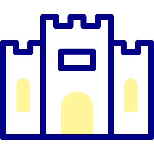 schloss Detailed Mixed Lineal color icon