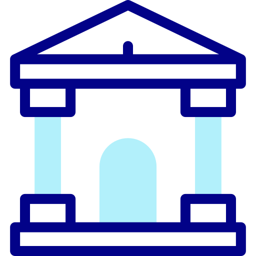 Bank Detailed Mixed Lineal color icon