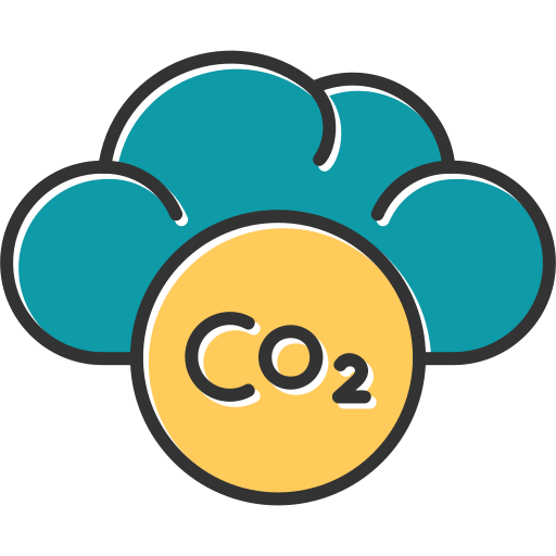 CO2 cloud Generic Color Omission icon