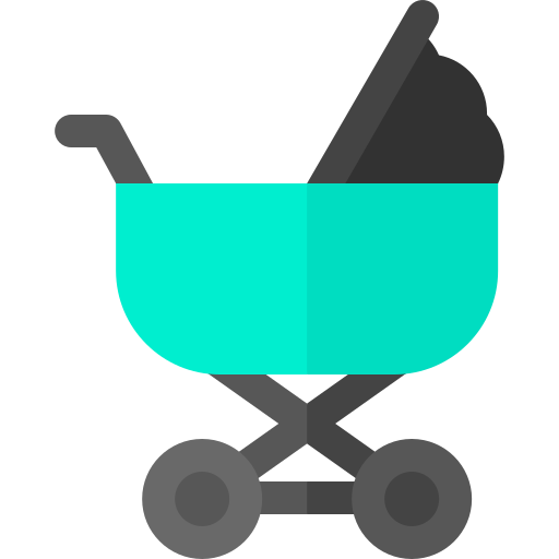 Stroller Basic Rounded Flat icon