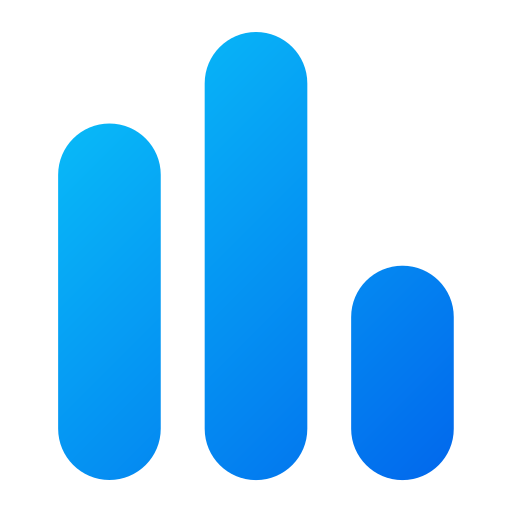gráfico de barras Generic Flat Gradient icono
