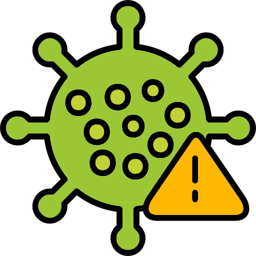 advertencia de virus Generic Outline Color icono