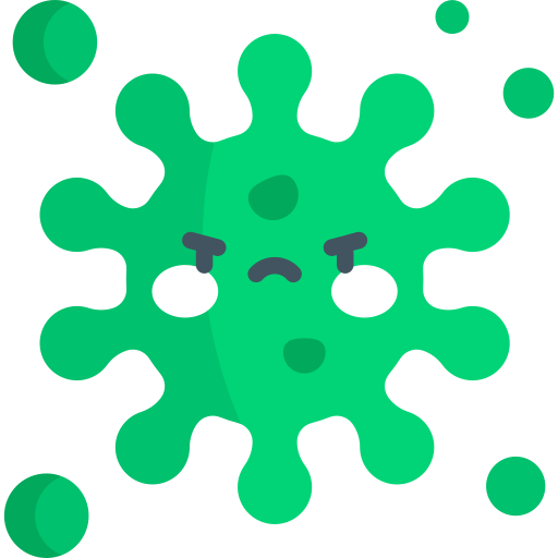 virus Kawaii Flat icoon