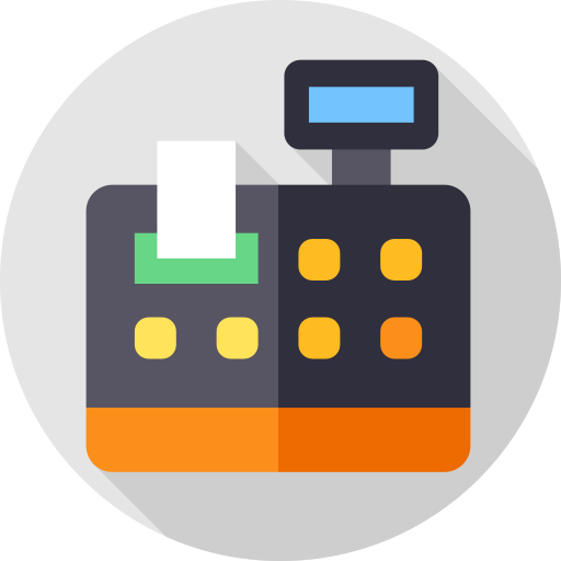 Cashier machine Flat Circular Flat icon
