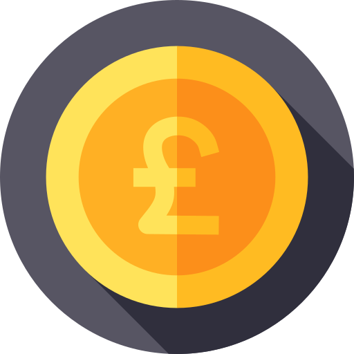 Pound sterling Flat Circular Flat icon