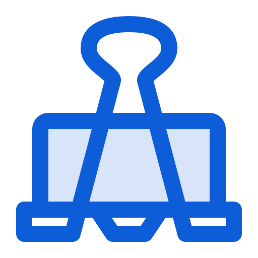 binder clip Generic Blue icoon