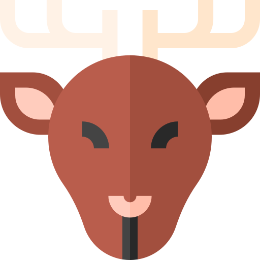 ciervo rojo Basic Straight Flat icono