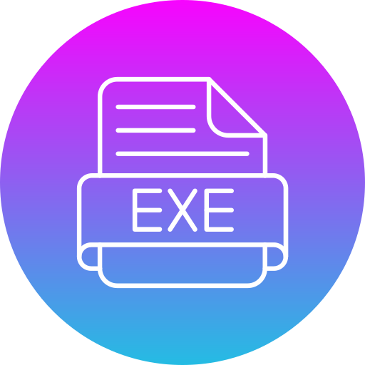 exe Generic Flat Gradient icoon