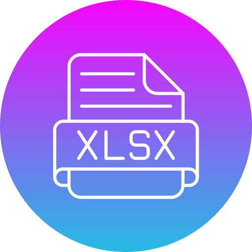 xlsx Generic Flat Gradient icona