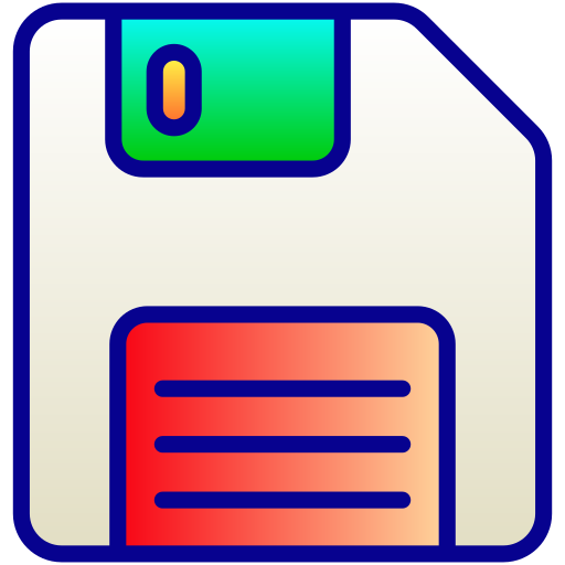 diskette Generic Lineal Color Gradient icon