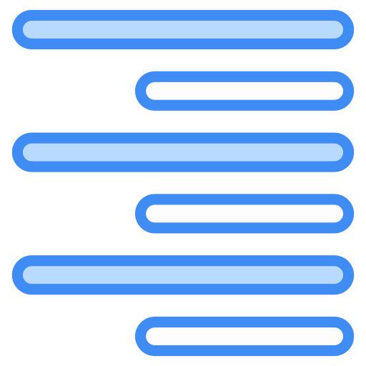 rechts ausrichten Generic Blue icon