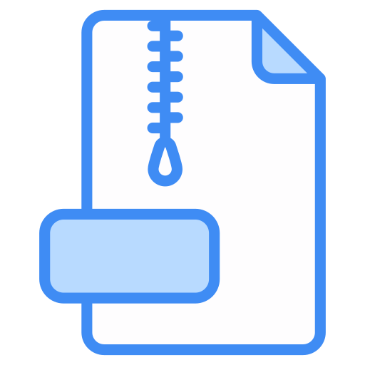 archivo zip Generic Blue icono