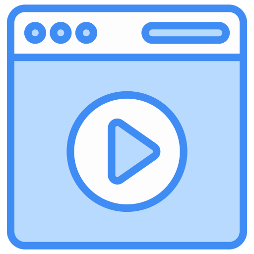 Video web Generic Blue icon