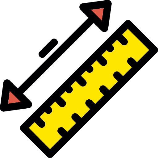 cinta métrica Generic Outline Color icono