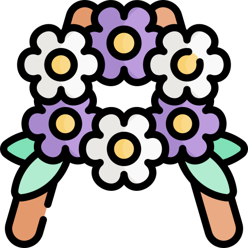 guirnalda Kawaii Lineal color icono