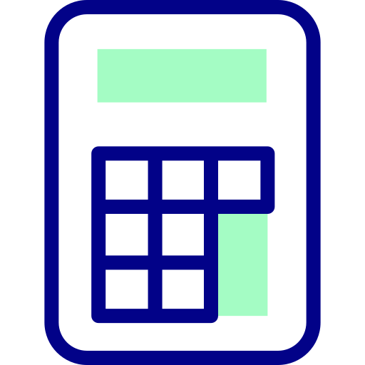 calculadora Detailed Mixed Lineal color icono