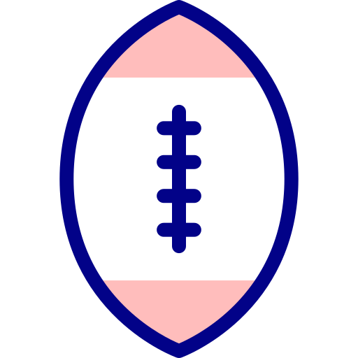 rugby ball Detailed Mixed Lineal color icon