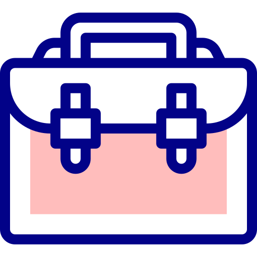 Briefcase Detailed Mixed Lineal color icon