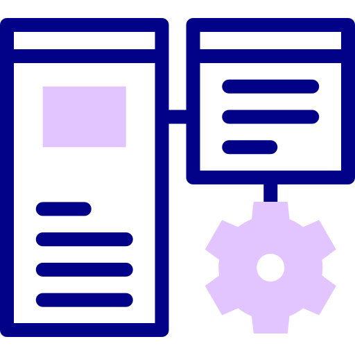 개발 Detailed Mixed Lineal color icon