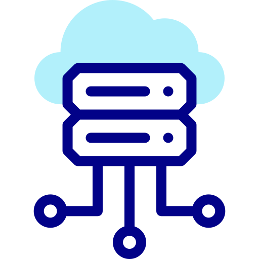 servidor en la nube Detailed Mixed Lineal color icono