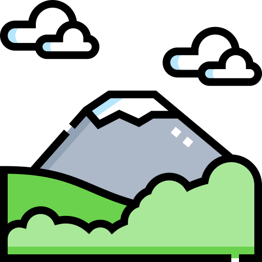 montaña hallasan Detailed Straight Lineal color icono