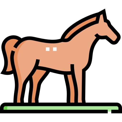 caballo Detailed Straight Lineal color icono