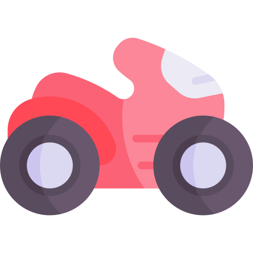 moto Kawaii Flat icono