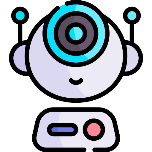 Робот Kawaii Lineal color иконка