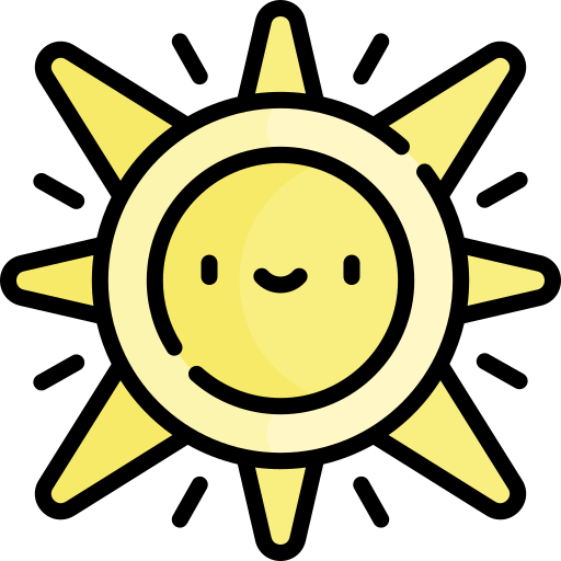 Sun Kawaii Lineal color icon