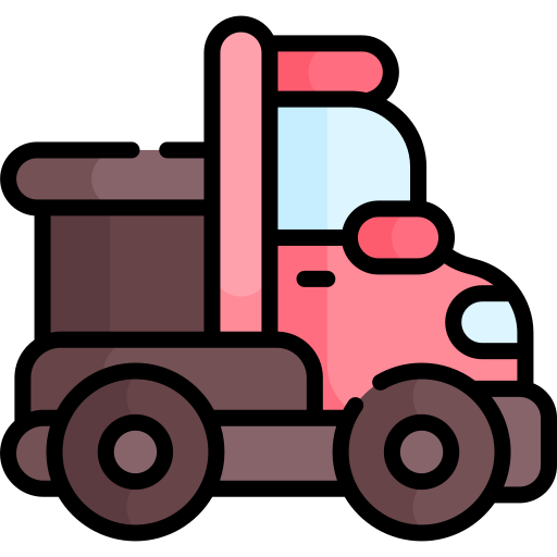ciężarówka Kawaii Lineal color ikona