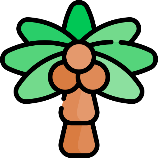 palme Kawaii Lineal color icon