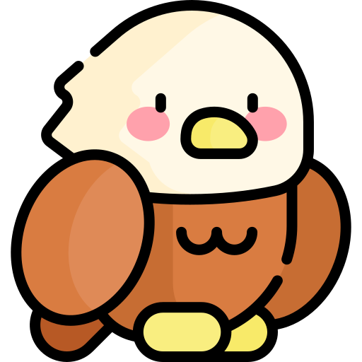 Eagle Kawaii Lineal color icon