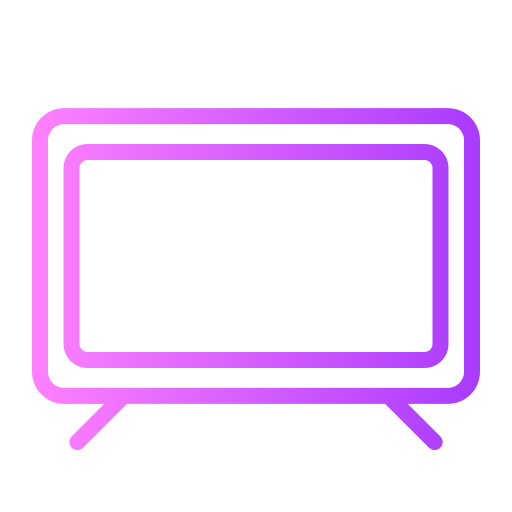 monitor de televisión Generic Gradient icono