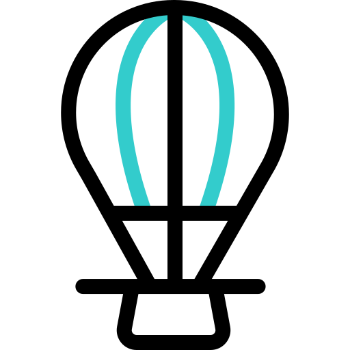 mongolfiera Basic Accent Outline icona