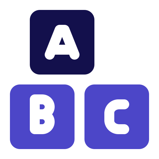 blok abc Generic Blue ikona