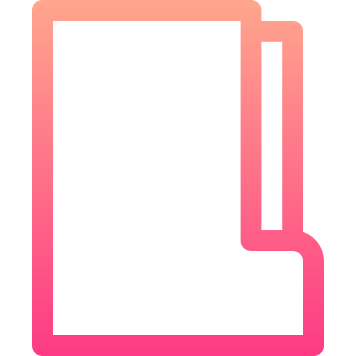 Folder Basic Gradient Lineal color icon