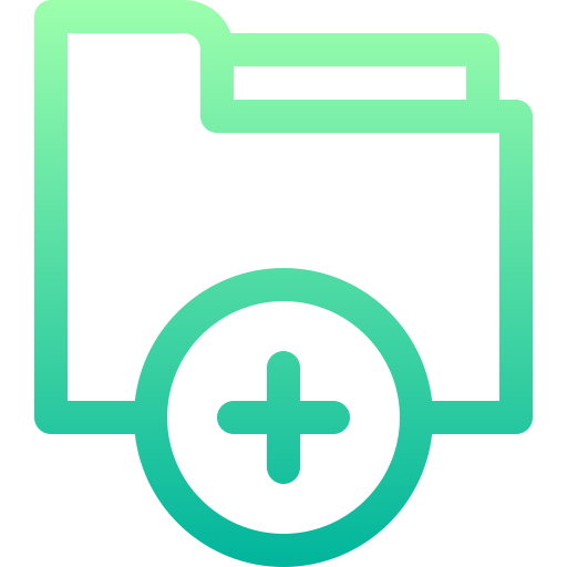 フォルダ Basic Gradient Lineal color icon