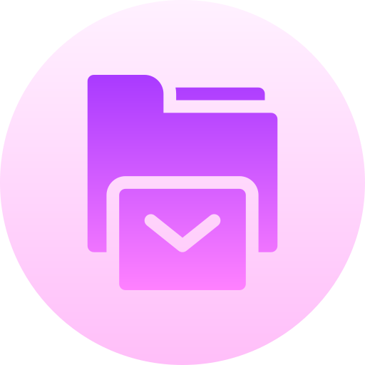 Folder Basic Gradient Circular icon